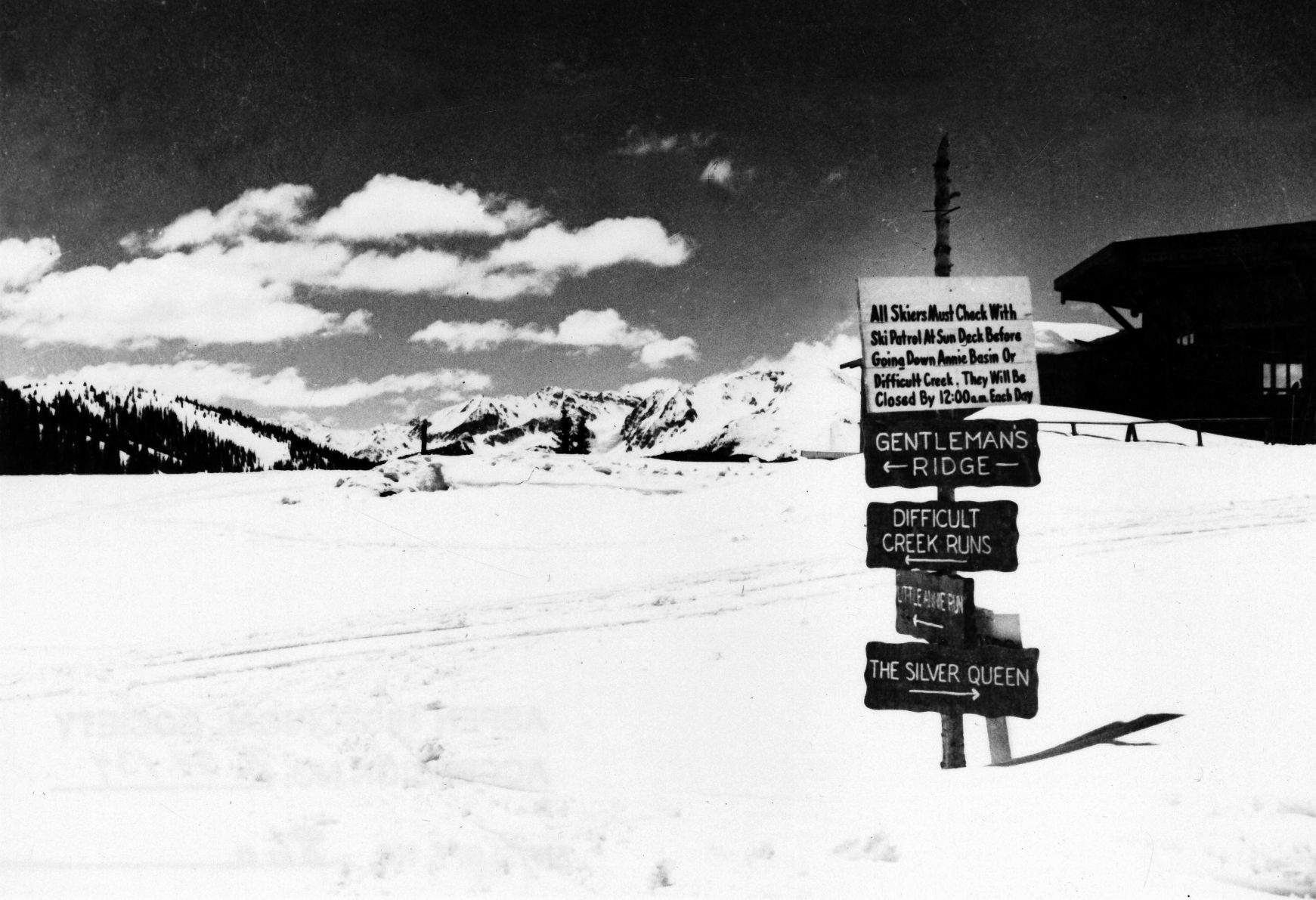 1976.024.0134_Signpost on Aspen Mountain, 1950-